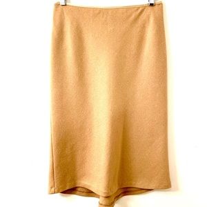 Sisley Made in Italy wool/poly/silk beige skirt